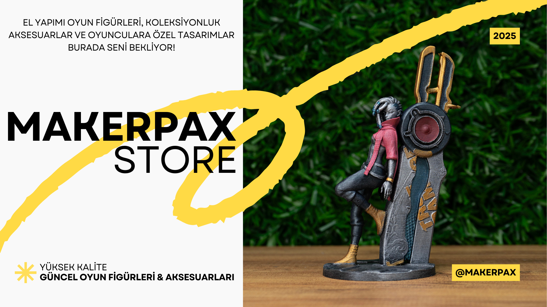 Lime Yesili ve Siyah Modern Sanat Tarihi Sunumu Makerpax 3D Model Atölyesi