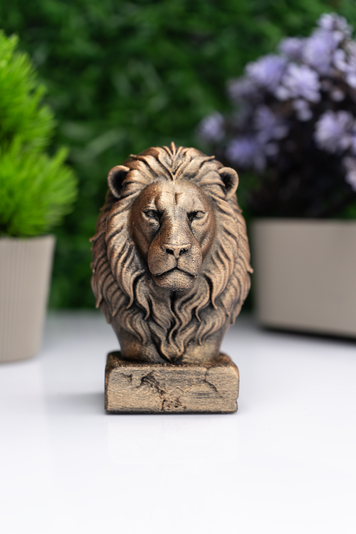 Aslan Büst Heykel – El Yapımı Dekoratif Figür Aslan Büst Heykel – El Yapımı Dekoratif Figür