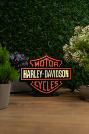 Harley Davidson Lightbox – 3D Işıklı Masa Lambası | LED Gece Lambası | Gaming Dekor