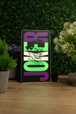 Joker Lightbox – 3D Işıklı Masa Lambası | LED Gece Lambası | Gaming Dekor