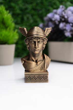 Hermes Büst Figür – Antik Yunan Mitolojisi Dekoratif Heykel