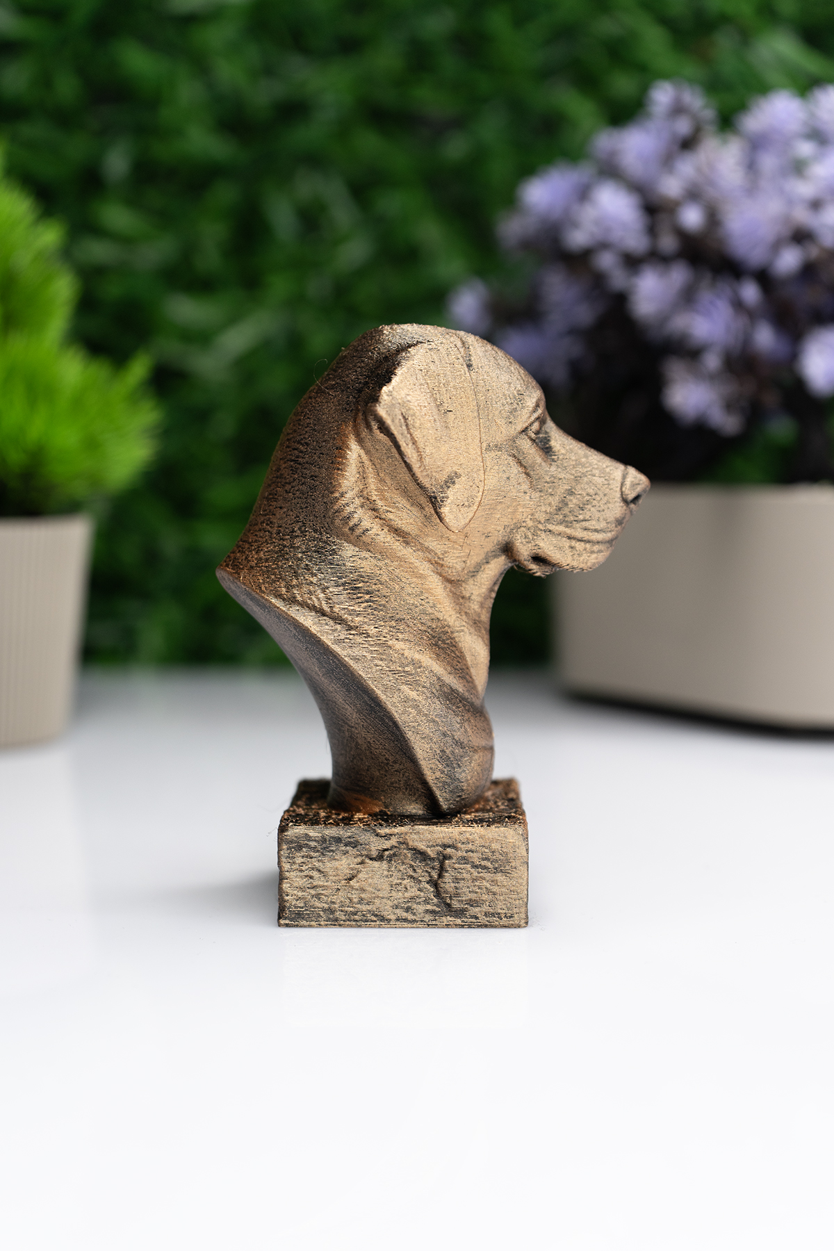 Labrador Retriever Köpek Büst Heykel – El Yapımı Dekoratif Figür Labrador Retriever Köpek Büst Heykel – El Yapımı Dekoratif Figür