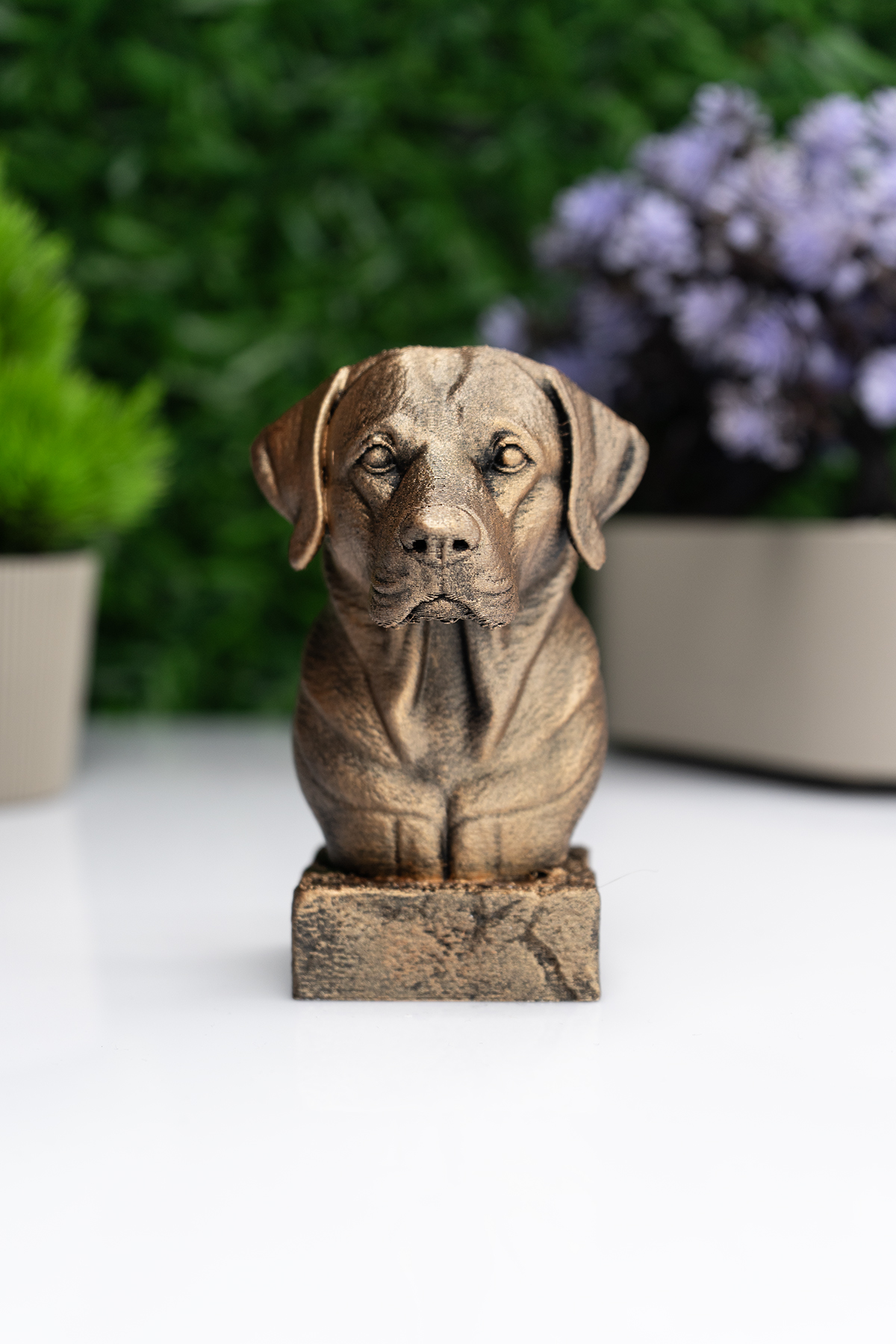 Labrador Retriever Köpek Büst Heykel – El Yapımı Dekoratif Figür Labrador Retriever Köpek Büst Heykel – El Yapımı Dekoratif Figür