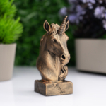 Unicorn Büst Heykel – El Yapımı Dekoratif Figür