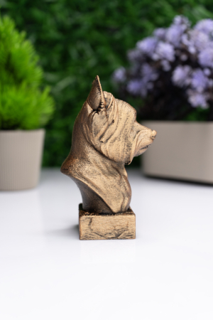 Yorkshire Terrier Büst Heykel – El Yapımı Dekoratif Figür