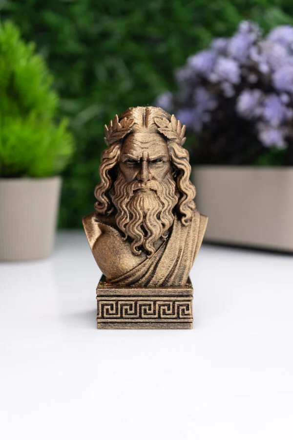 Zeus Büst Figür – Antik Yunan Mitolojisi Dekoratif Heykel