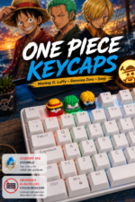 One Piece Keycap Seti | Luffy, Zoro ve Sanji 3’lü Set