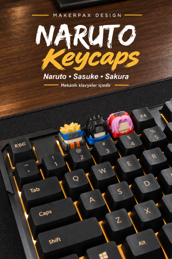 Naruto Keycaps Seti | Naruto, Sasuke ve Sakura