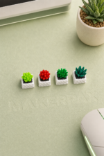Sukulent Keycaps Seti | Dört Farklı Bitki Tasarımı - Görsel 2