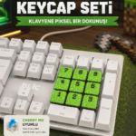 Blok Oyunu Keycaps Seti | 9’lu Yeşil Piksel Tasarım