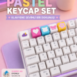 Pastel Keycaps Seti | 5’li Renkli Figür Tasarımı