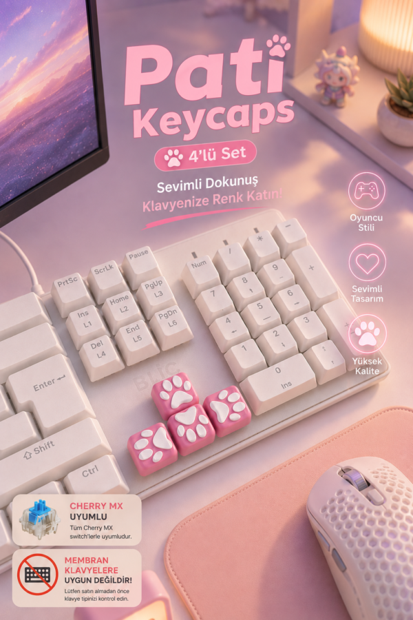 Patikeycaps1 Makerpax Özel keycaps, koleksiyonluk figürler ve oyuncu aksesuarları.