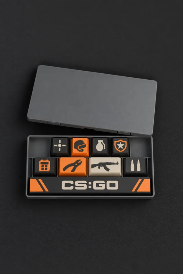 CS:GO Gamer Keycaps 8 tuş ve 1 spacebar seti, kutulu set görünümü