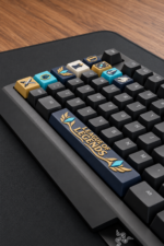 League of Legends Gamer Keycaps 8 tuş ve 1 spacebar seti, klavye üzerinde detay görünümü