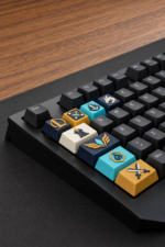 League of Legends Gamer Keycaps 8 tuş ve 1 spacebar seti, klavye üzerinde görünüm