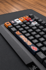 Naruto Anime Keycaps 8 tus ve 1 spacebar seti, klavye detay gorunumu