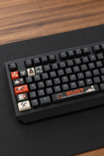 Rust Gamer Keycaps 8 tuş ve 1 spacebar seti, klavye görünümü