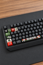 The Last of Us Gamer Keycaps 8 tuş ve 1 spacebar seti, klavye yakın görünümü