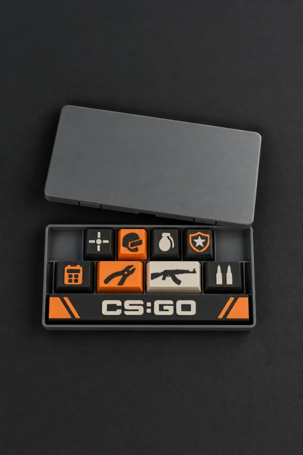 Makerpax CS:GO Gamer Keycaps kutulu 8 tuş ve 1 spacebar seti