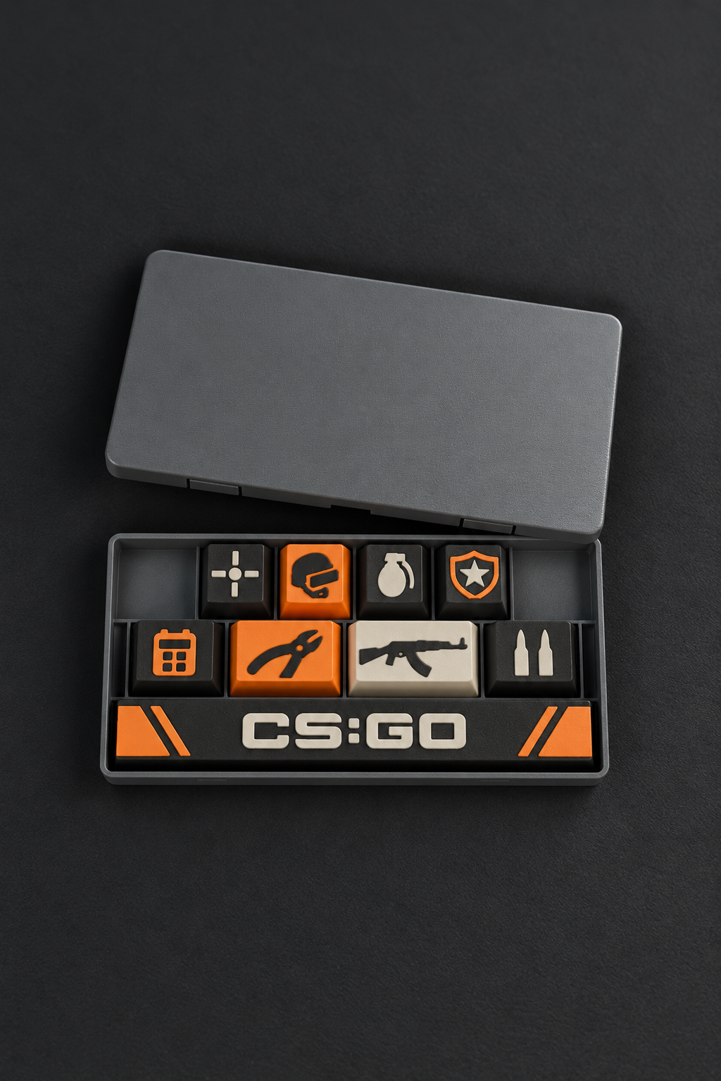 CS:GO Gamer Keycaps – Kutulu Makerpax CS:GO Gamer Keycaps kutulu 8 tuş ve 1 spacebar seti
