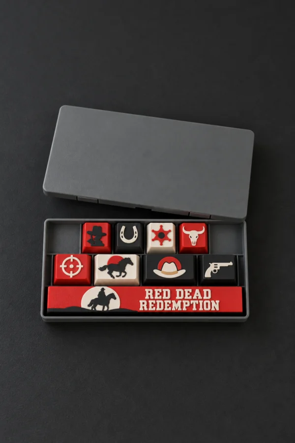 Makerpax Red Dead Redemption Gamer Keycaps kutulu 8 tuş ve 1 spacebar seti