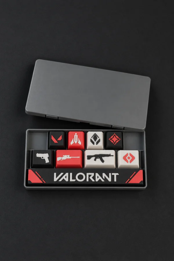 Makerpax Valorant Gamer Keycaps kutulu 8 tuş ve 1 spacebar seti